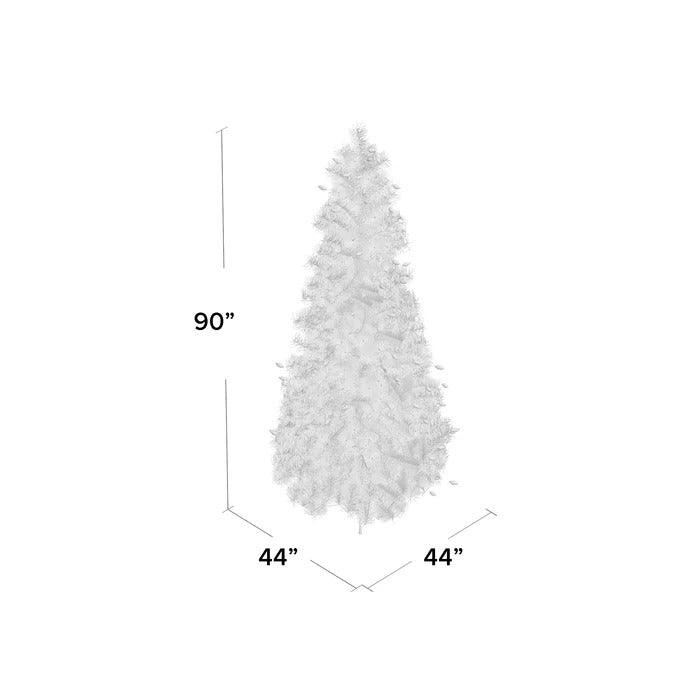 Glittery Bristle 90'' Lighted Artificial Pine Christmas Tree
