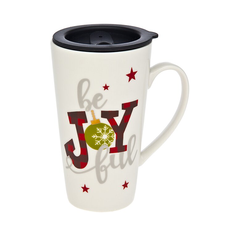 Godinger Christmas Joy 18.5 oz Travel Mug