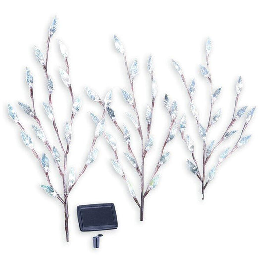 Leaf Branch Solar Lighted Trees and Branches (Set of 3)