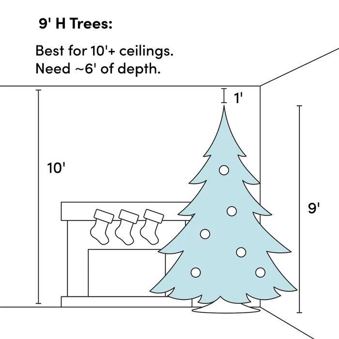Lighted Artificial Pine Christmas Tree