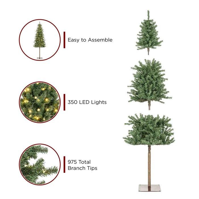 Lighted Artificial Spruce Christmas Tree