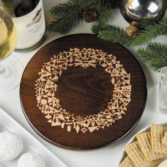 Modern Christmas Wreath Trivet