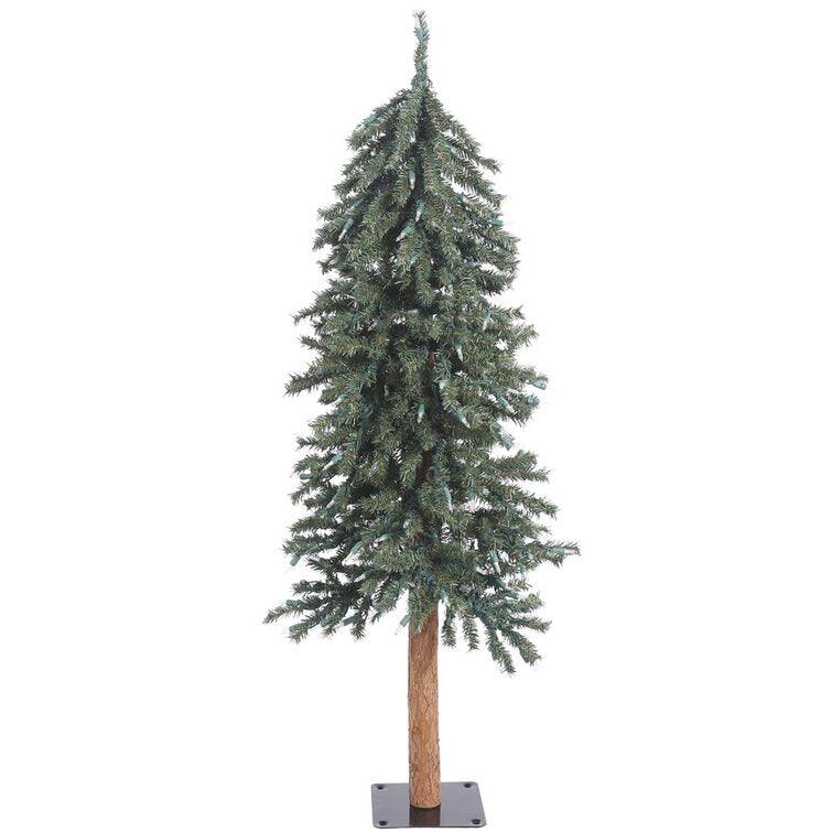 Natural Bark Alpine 2' 3' 4' Artificial Christmas Tree (Set of 3)