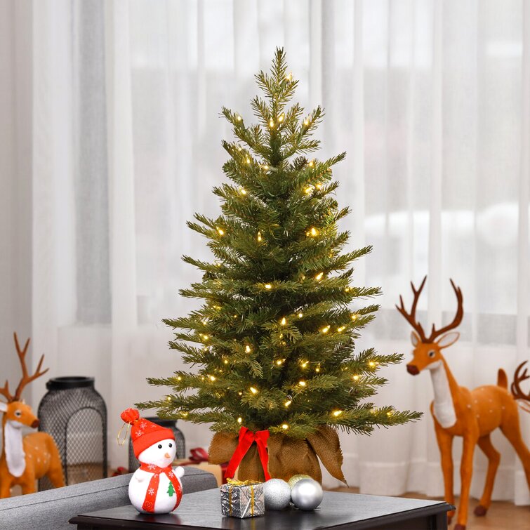 Nordic Green Artificial Christmas Tree with 50 Clear Lights