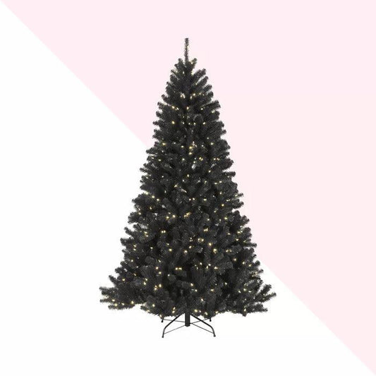 North Valley 90'' Lighted Artificial Spruce Christmas Tree