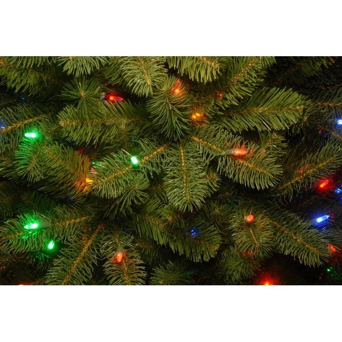 Downswept Douglas Pencil Slim Pre-Lit Christmas Tree, Dual Color LED