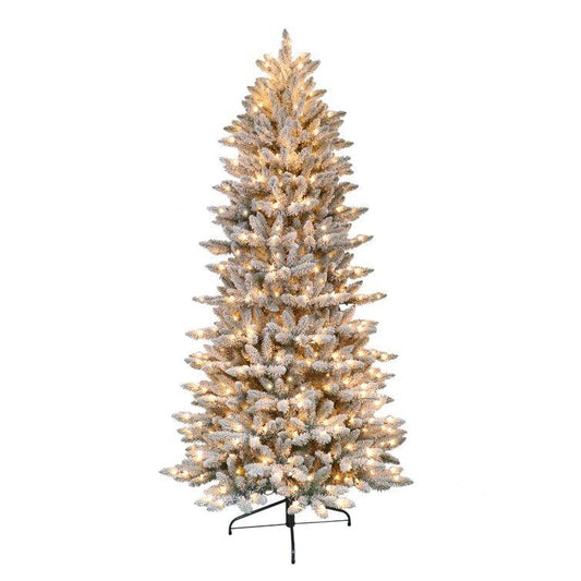 Pre-Lit Flocked Artificial Christmas Tree
