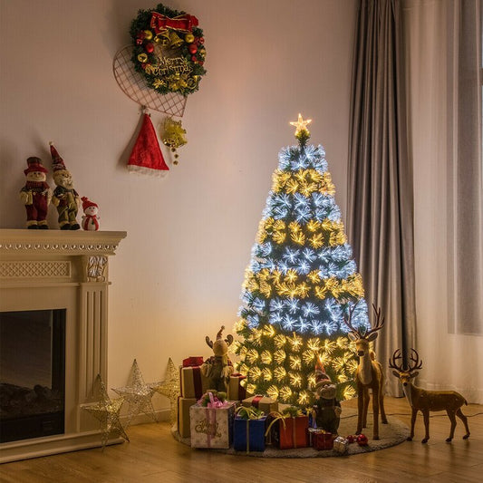Artificial Optical Christmas Tree with White Lights