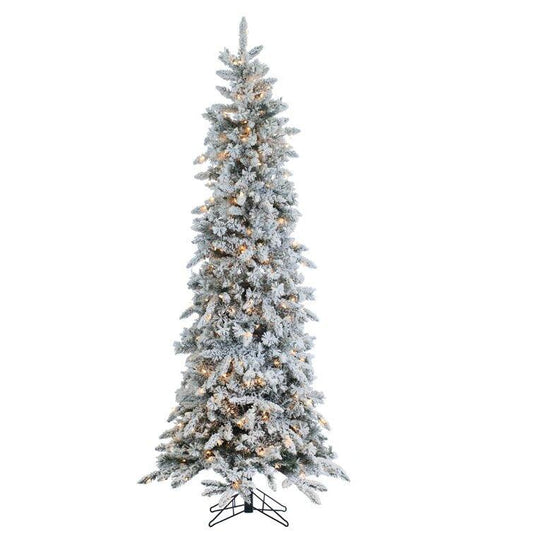 Flocked Green Snowy Artificial Christmas Tree