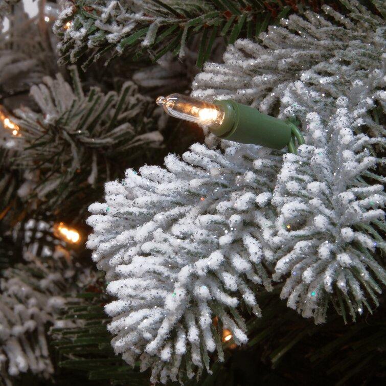 Snowy Sheffield 4' Green/White Spruce Artificial Christmas Tree with 70