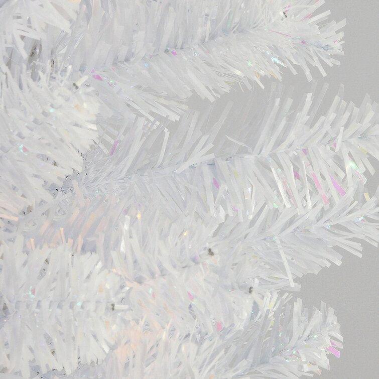 White Artificial Christmas Tinsel Trees