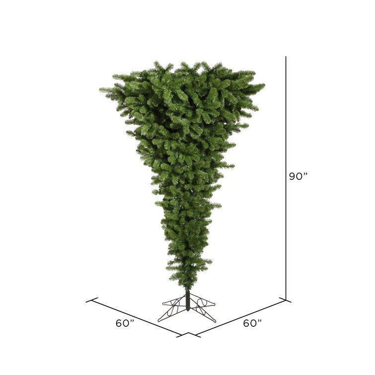 Upside Down 7.5' Green Artificial Christmas Tree