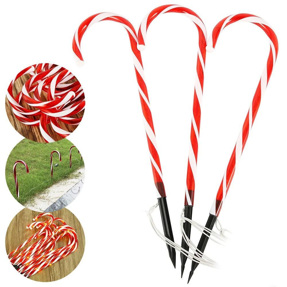 Christmas Light Pathway Candy Cane Walkway Light - Pack of 5 | Waterproof & Energy-Saving