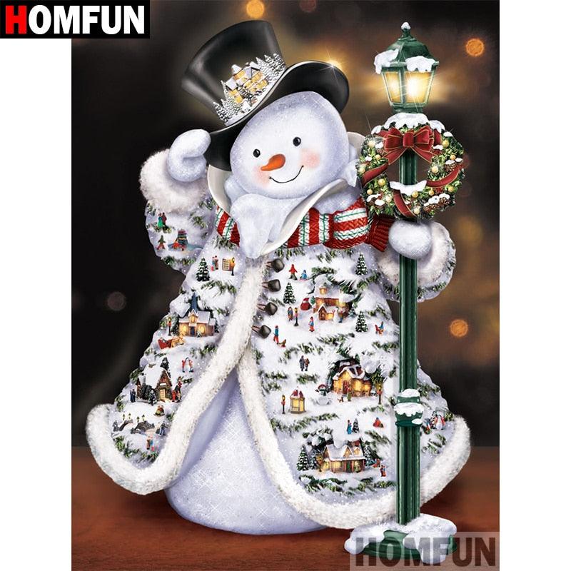 DIY 5d Diamond Painting "Christmas snowman" Cross Stitch Square Round