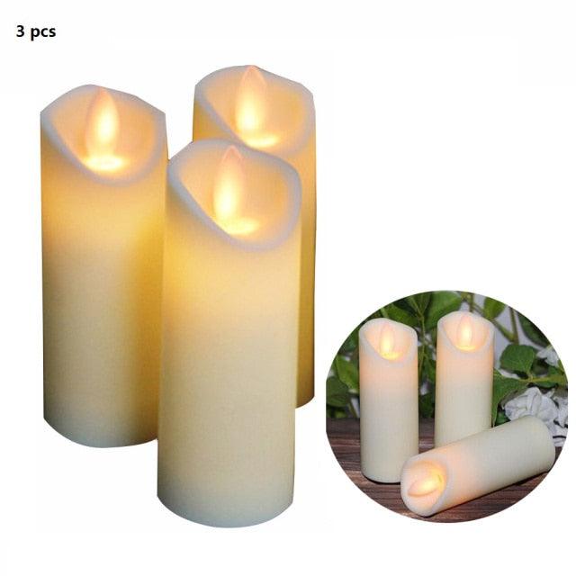LED Flameless Candles , 3PCS/ 6PCS LED Candles Lights Battery Operated Pillar