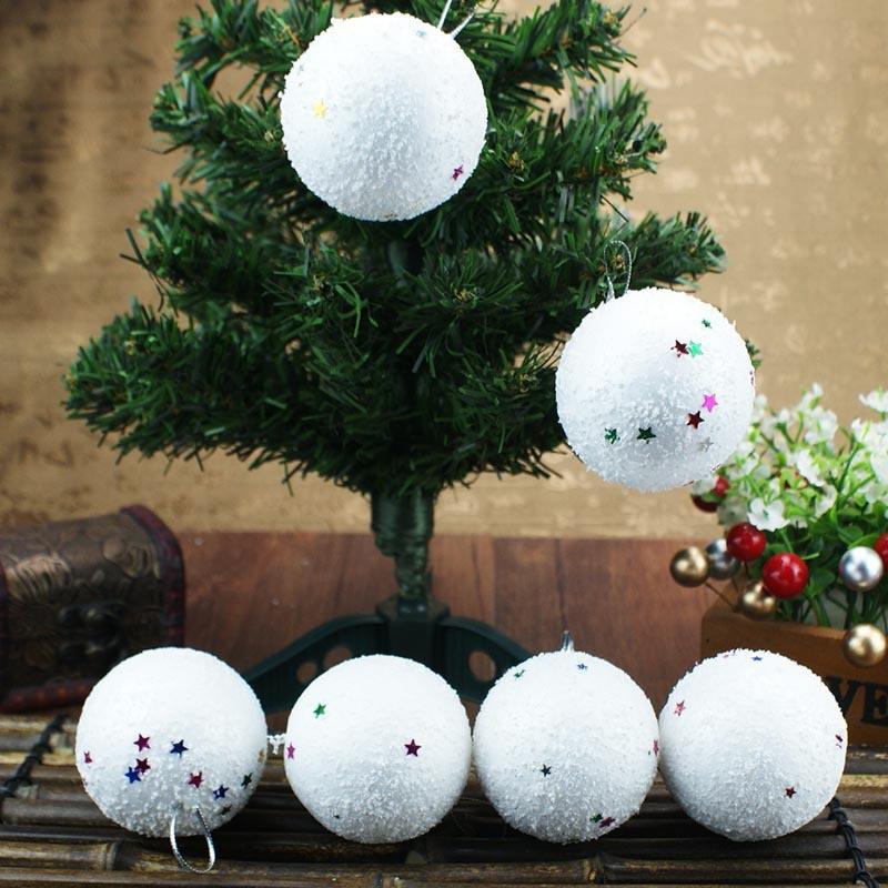 White Snowball Ornaments