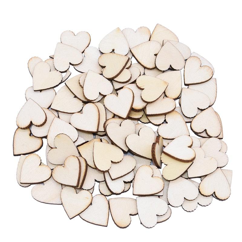 Wood Blank Heart Slices Discs