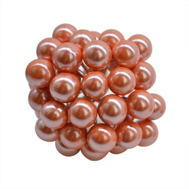 50Pcs/lot Mini Artificial Flower Fruit Stamens Cherry Christmas Plastic Pearl Berries Ornaments - Christmas Trees USA