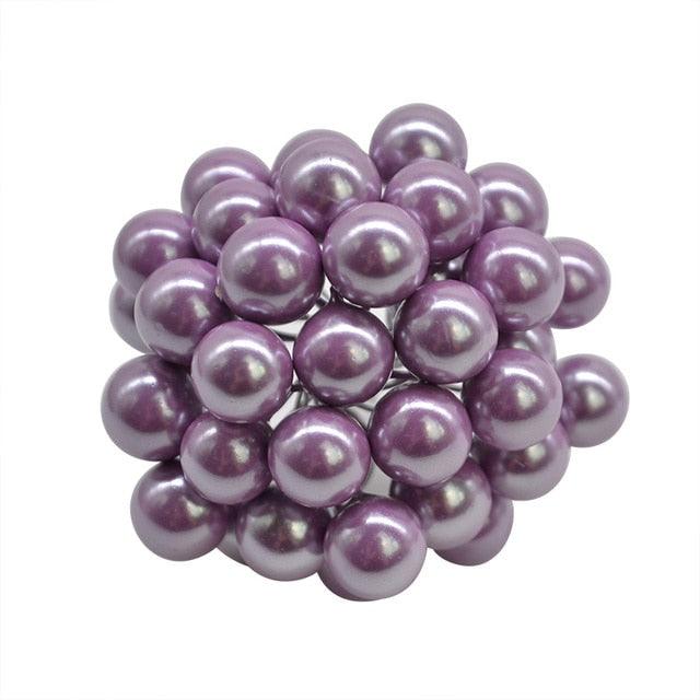 50Pcs/lot Mini Artificial Flower Fruit Stamens Cherry Christmas Plastic Pearl Berries Ornaments - Christmas Trees USA