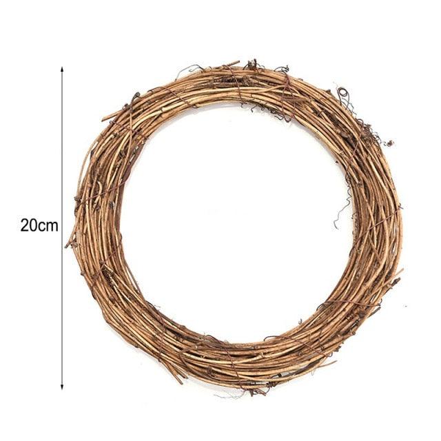 1pcs Christmas Decoration 12-25cm Christmas Party Wedding Wreaths Decoration Garland Material Rattan Wreath DIY Wreath Party - Christmas Trees USA