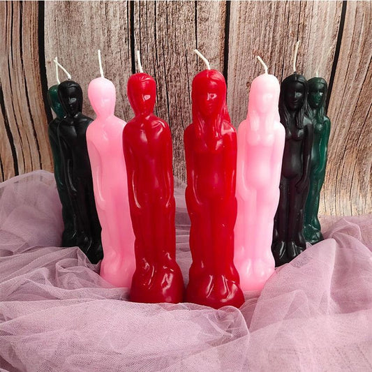 Male and Female Image Statue Figurine Candle