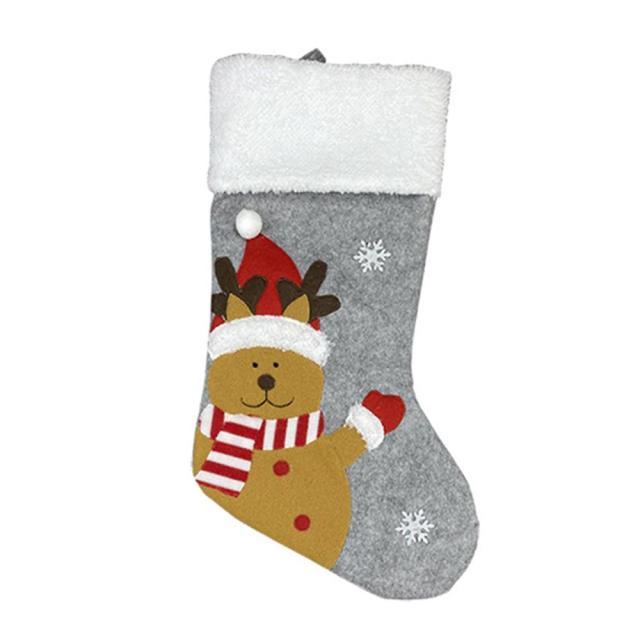 Christmas Stockings Fabric Santa Claus Sock - Christmas Trees USA