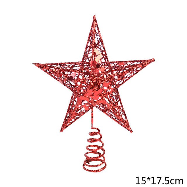 Christmas Tree Top 3D Five-Point Star