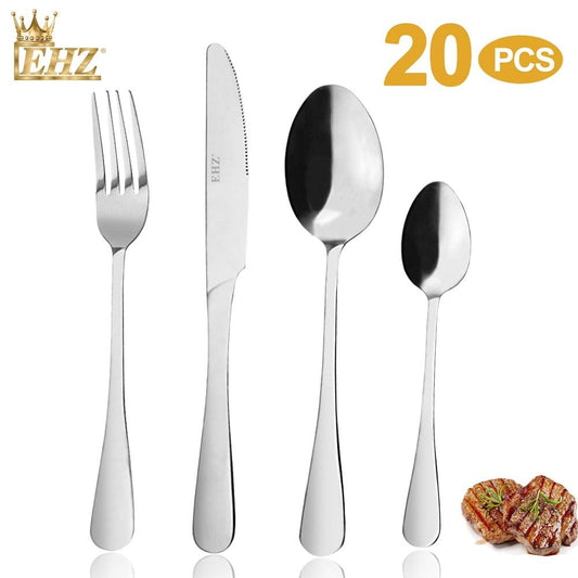 Stainless Steel Tableware Knife Silver Dinnerware Mirror