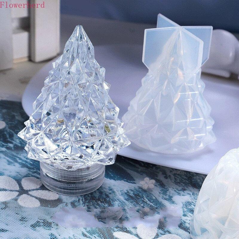 Crystal Epoxy Resin Mold Christmas Mold Tree Light Ornament - Christmas Trees USA