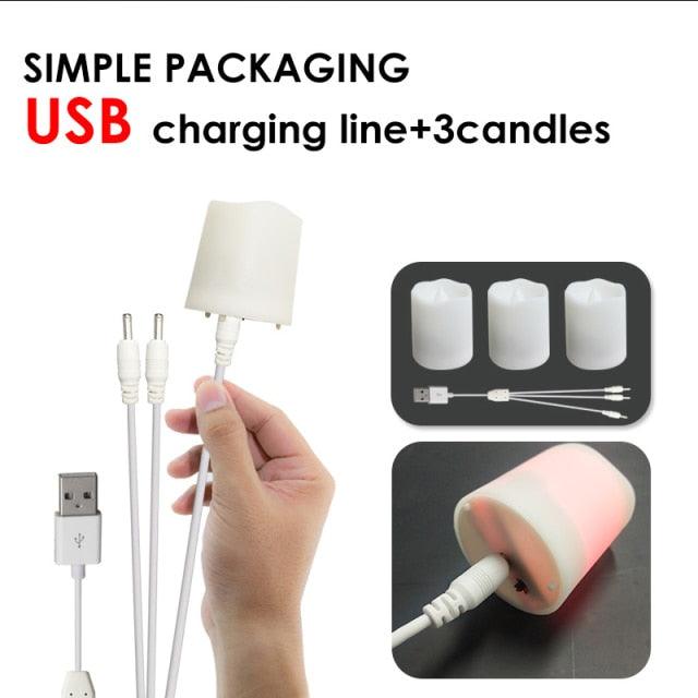 Rechargeable LED Electric Candle Light Flameless Flashing