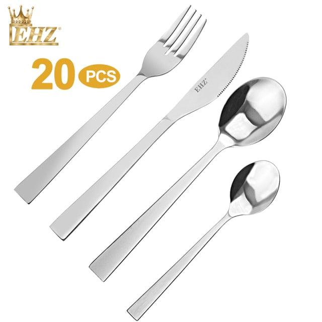 Stainless Steel Tableware Knife Silver Dinnerware Mirror