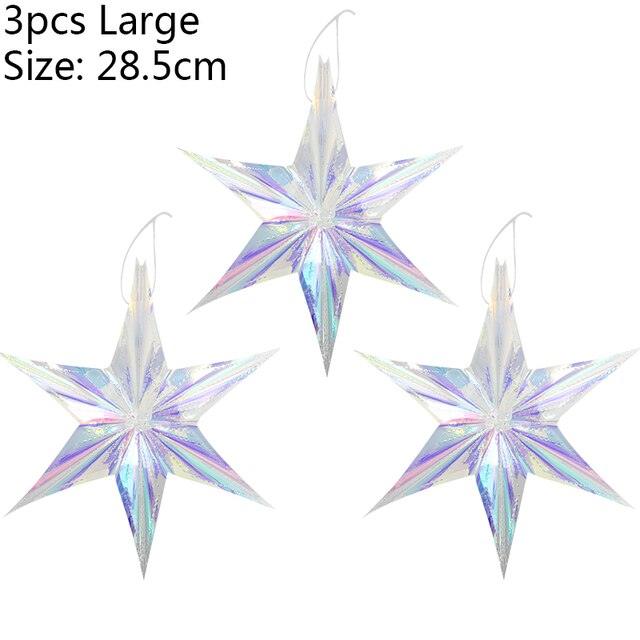 Large Shiny Star Christmas Tree Hanging Ornament