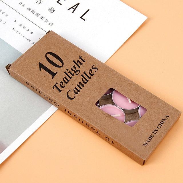 10 Pieces/Set Romantic Aromatherapy Tea Wax Candle - Christmas Trees USA