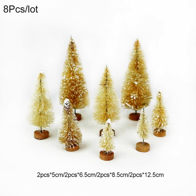 Mini Christmas Tree DIY Fake Pine Trees Desktop