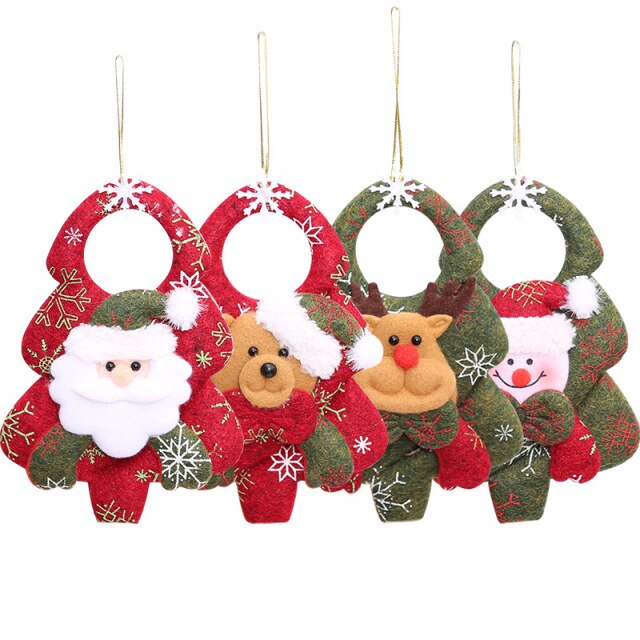 Merry Christmas Red Santa Pendant Christmas Tree Hanging Ornaments