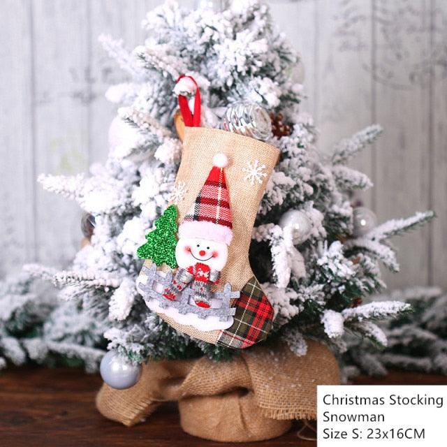 Christmas Stocking Sack Xmas Gift Candy Bag - Christmas Trees USA
