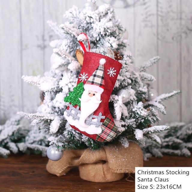 Christmas Stocking Sack Xmas Gift Candy Bag - Christmas Trees USA