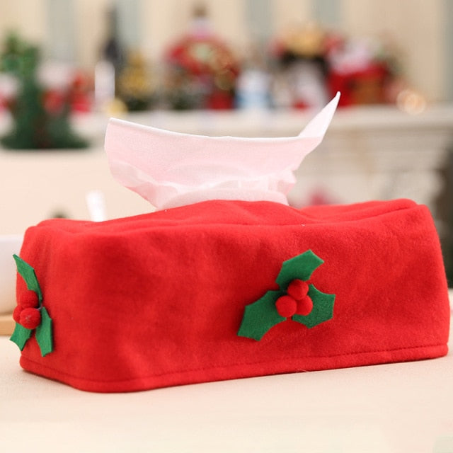 Xmas Tissue Box Cover Table Decor