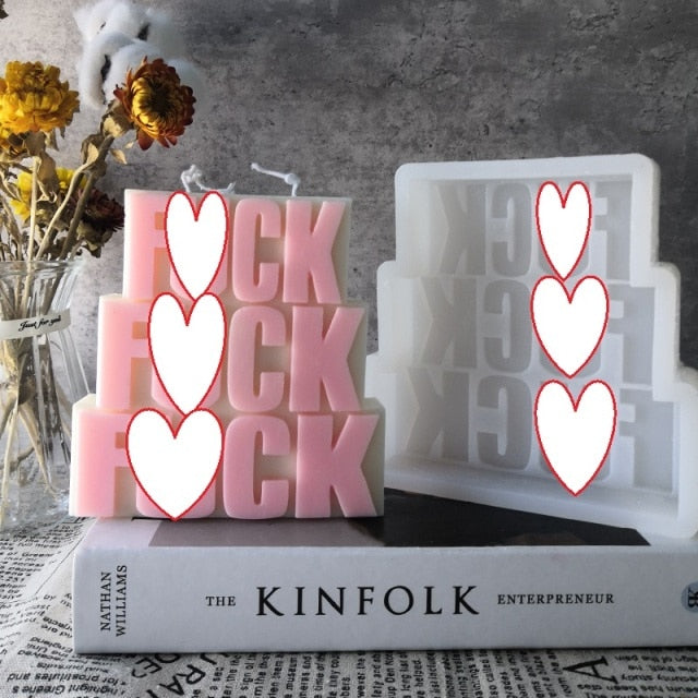 Custom DIY Wave Shape Letter Creative Soap Mold Candle