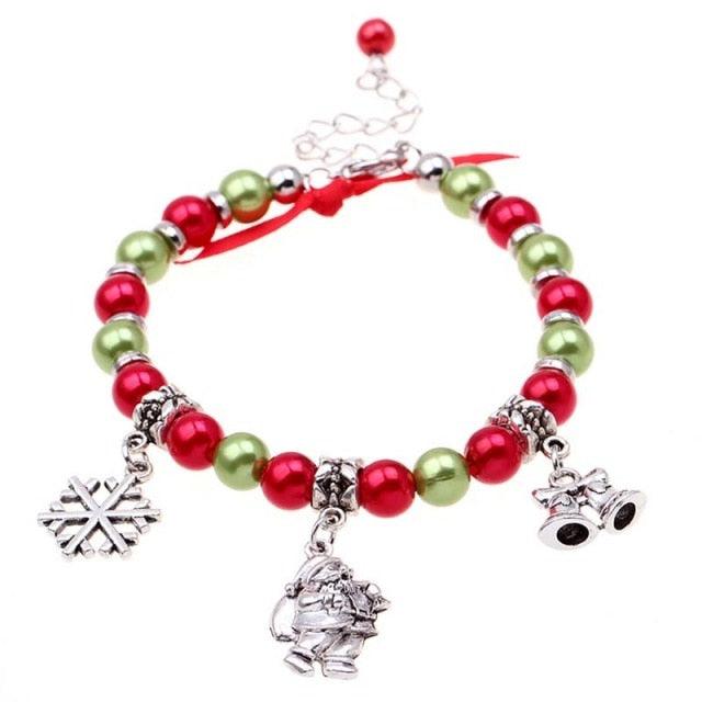 Santa Claus Bracelet Alloy Pendant Christmas Decorations