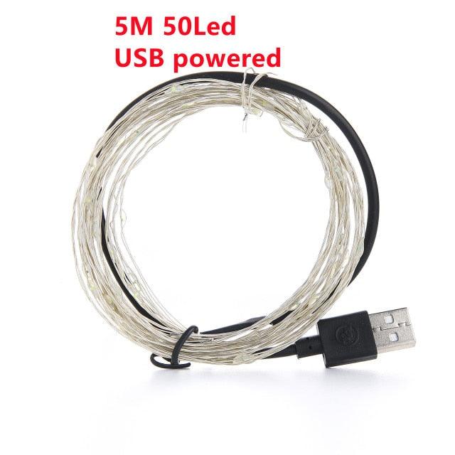 Led Fairy Lights Copper Wire String Outdoor Lamp