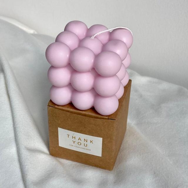 Cute Soy Wax Bubble Cube Candle