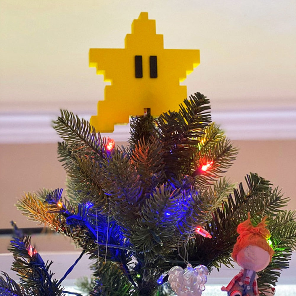 Pixel Star Shaped Decorative Christmas Tree Topper