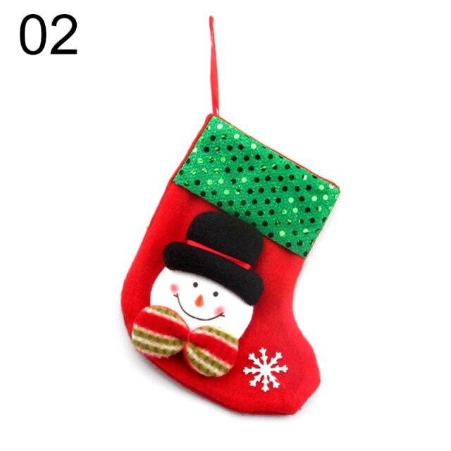 Stocking Sack Xmas Gift Candy Bag Noel Christmas