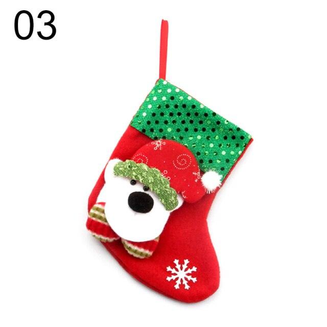 Stocking Sack Xmas Gift Candy Bag Noel Christmas