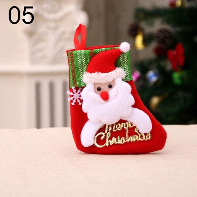 Stocking Sack Xmas Gift Candy Bag Noel Christmas
