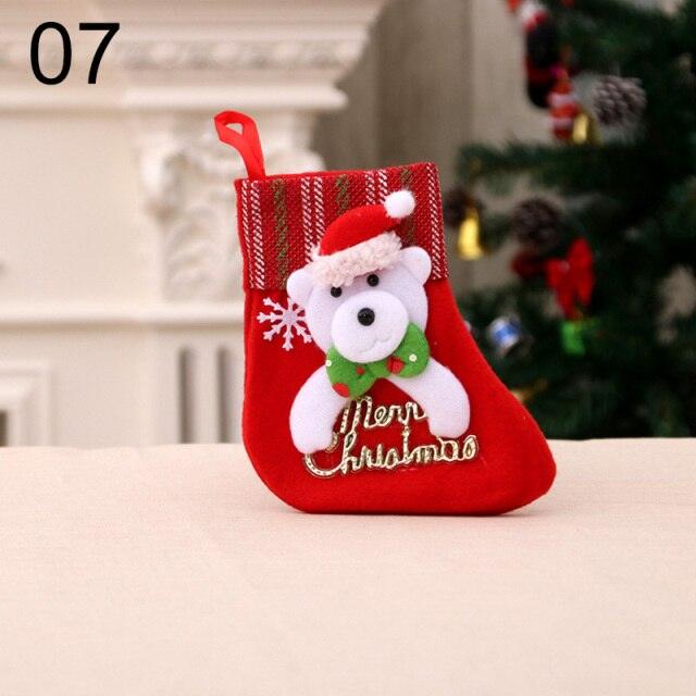 Stocking Sack Xmas Gift Candy Bag Noel Christmas