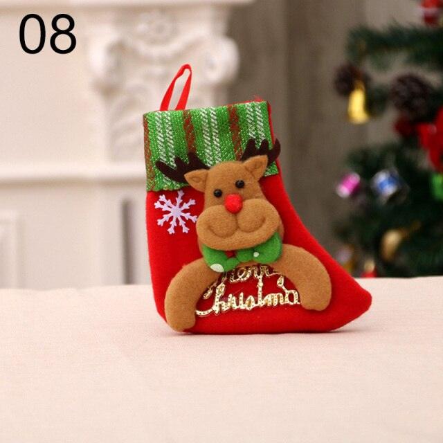 Stocking Sack Xmas Gift Candy Bag Noel Christmas