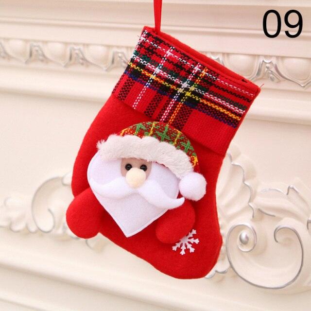 Stocking Sack Xmas Gift Candy Bag Noel Christmas
