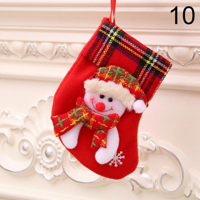 Stocking Sack Xmas Gift Candy Bag Noel Christmas